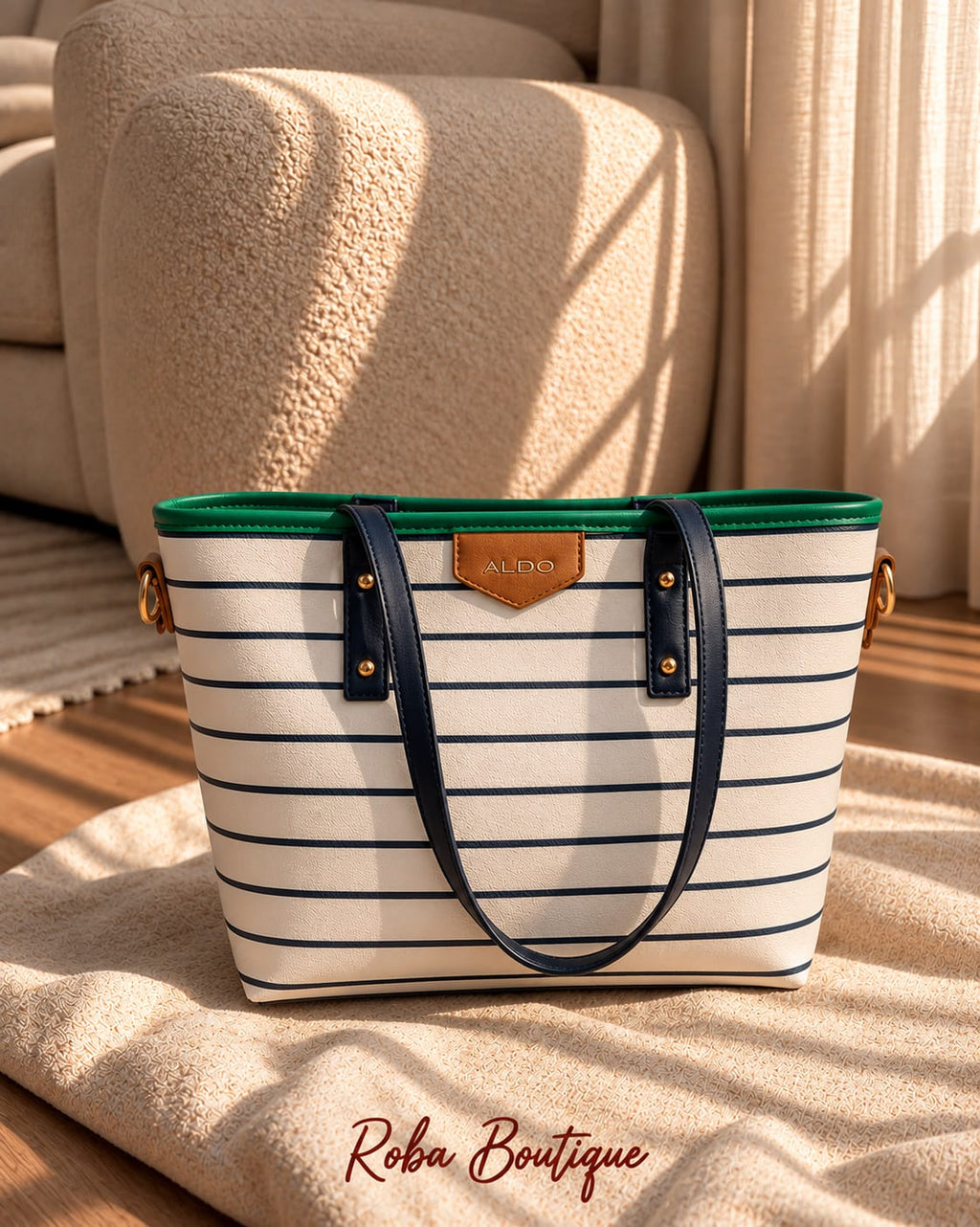 Aldo Striped Tote Bag