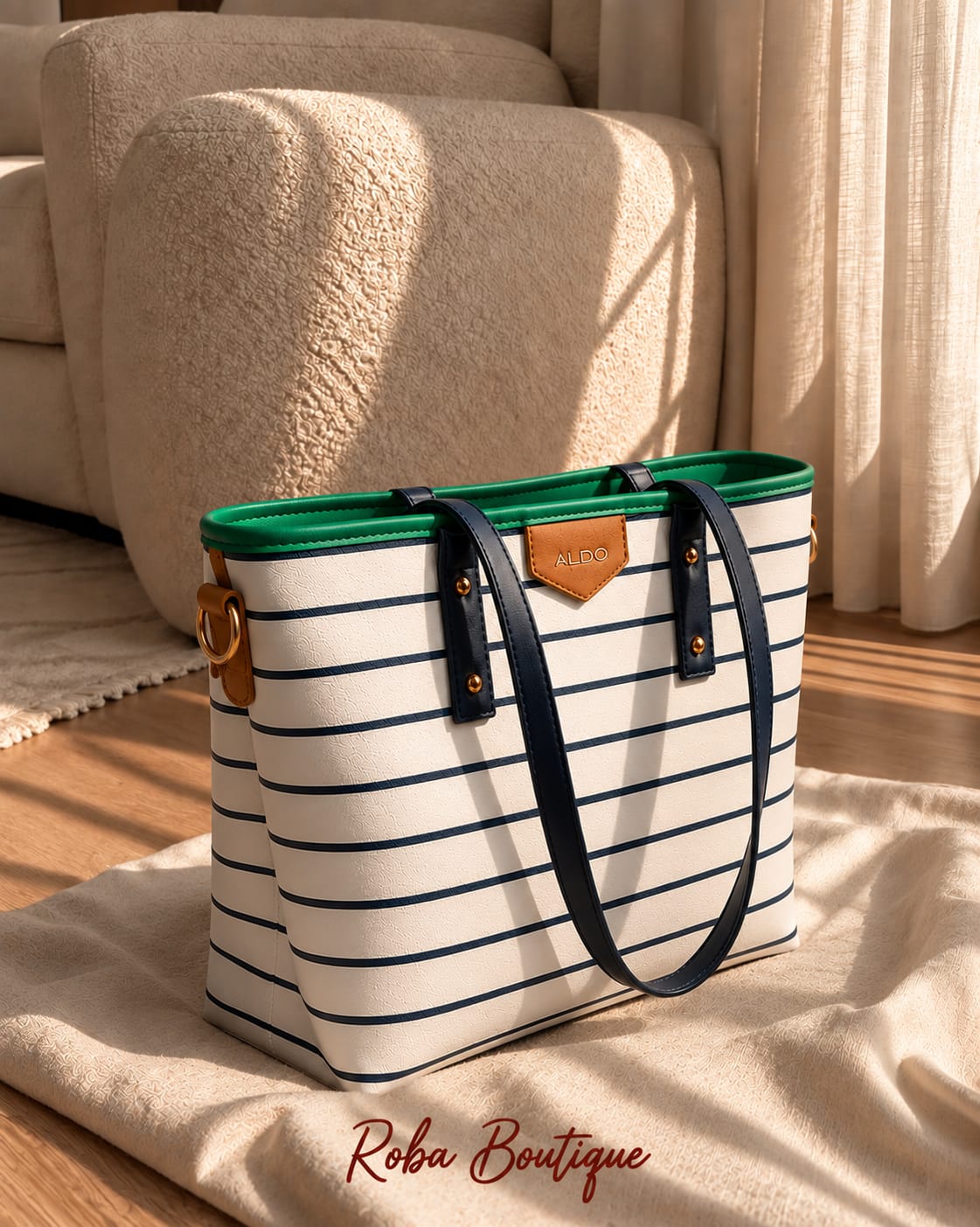 Aldo Striped Tote Bag