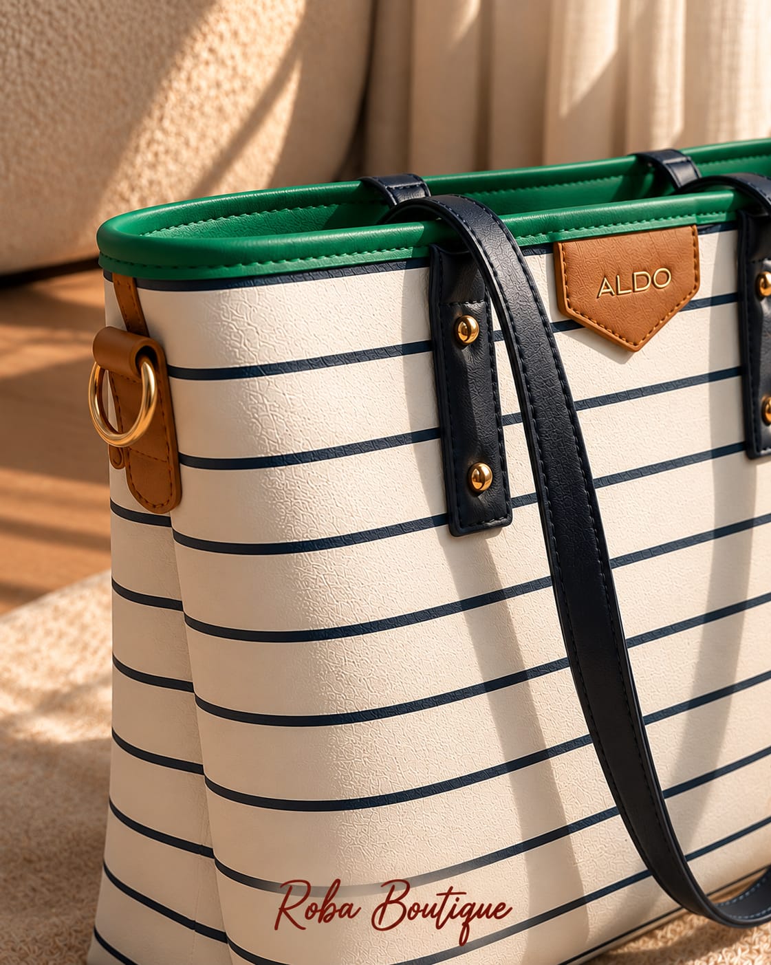 Aldo Striped Tote Bag