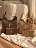 YSL Suede Hobo With Pouch