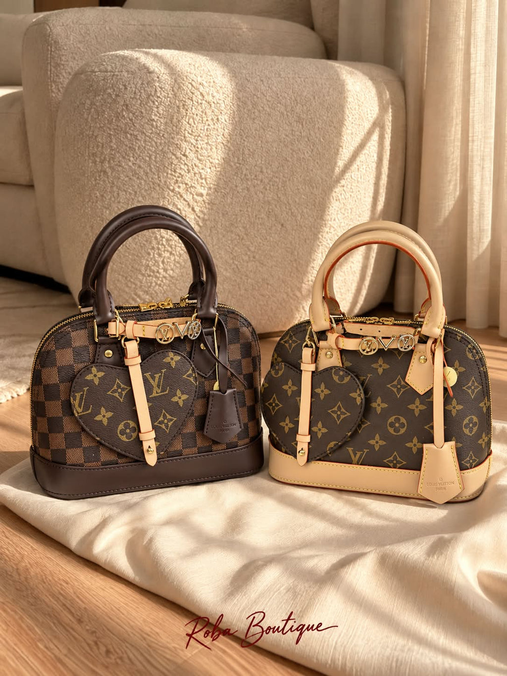 LV Alma BB-Heart Charm