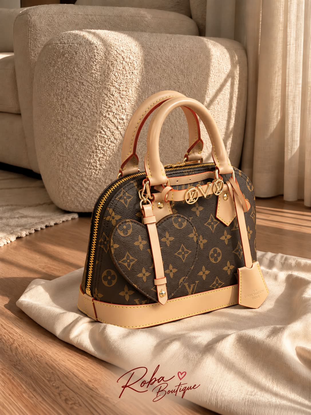 LV Alma BB-Heart Charm