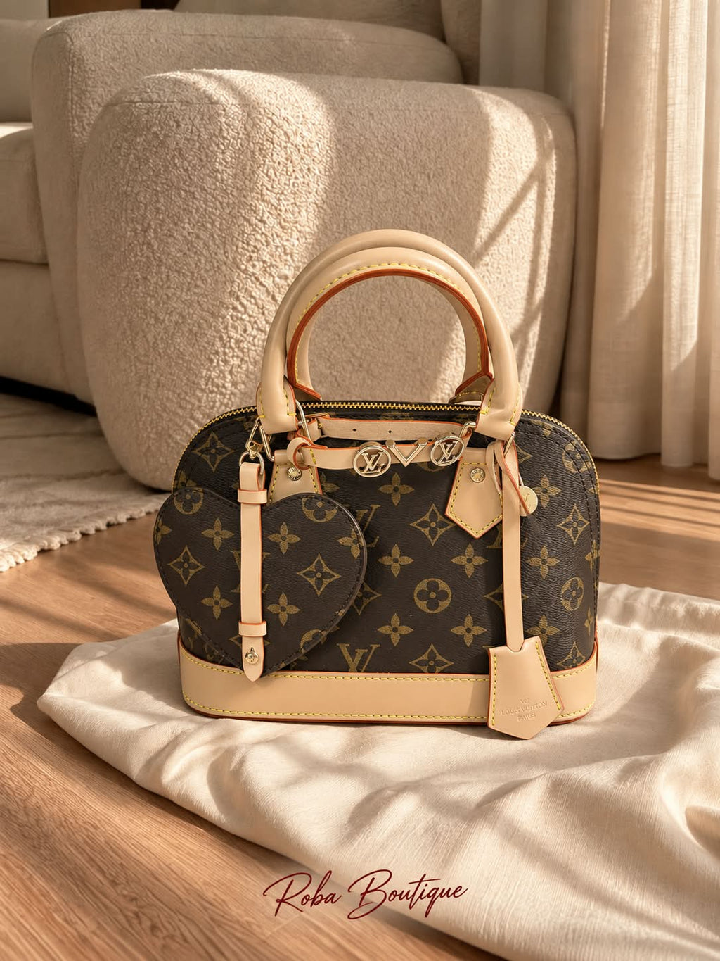 LV Alma BB-Heart Charm