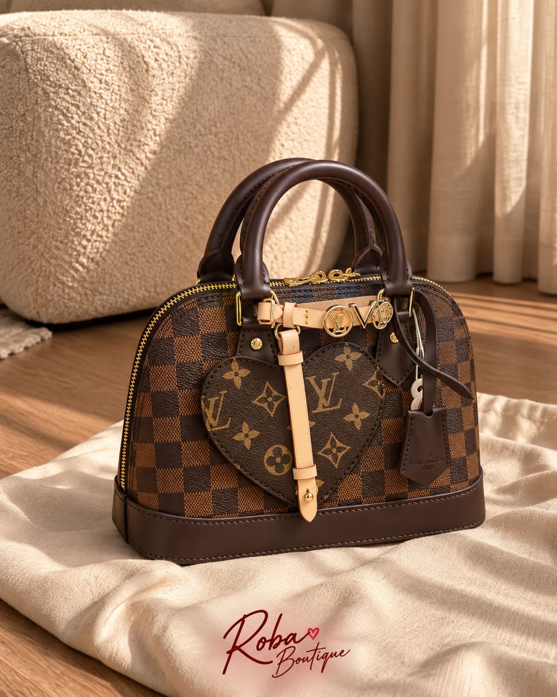 LV Alma BB-Heart Charm