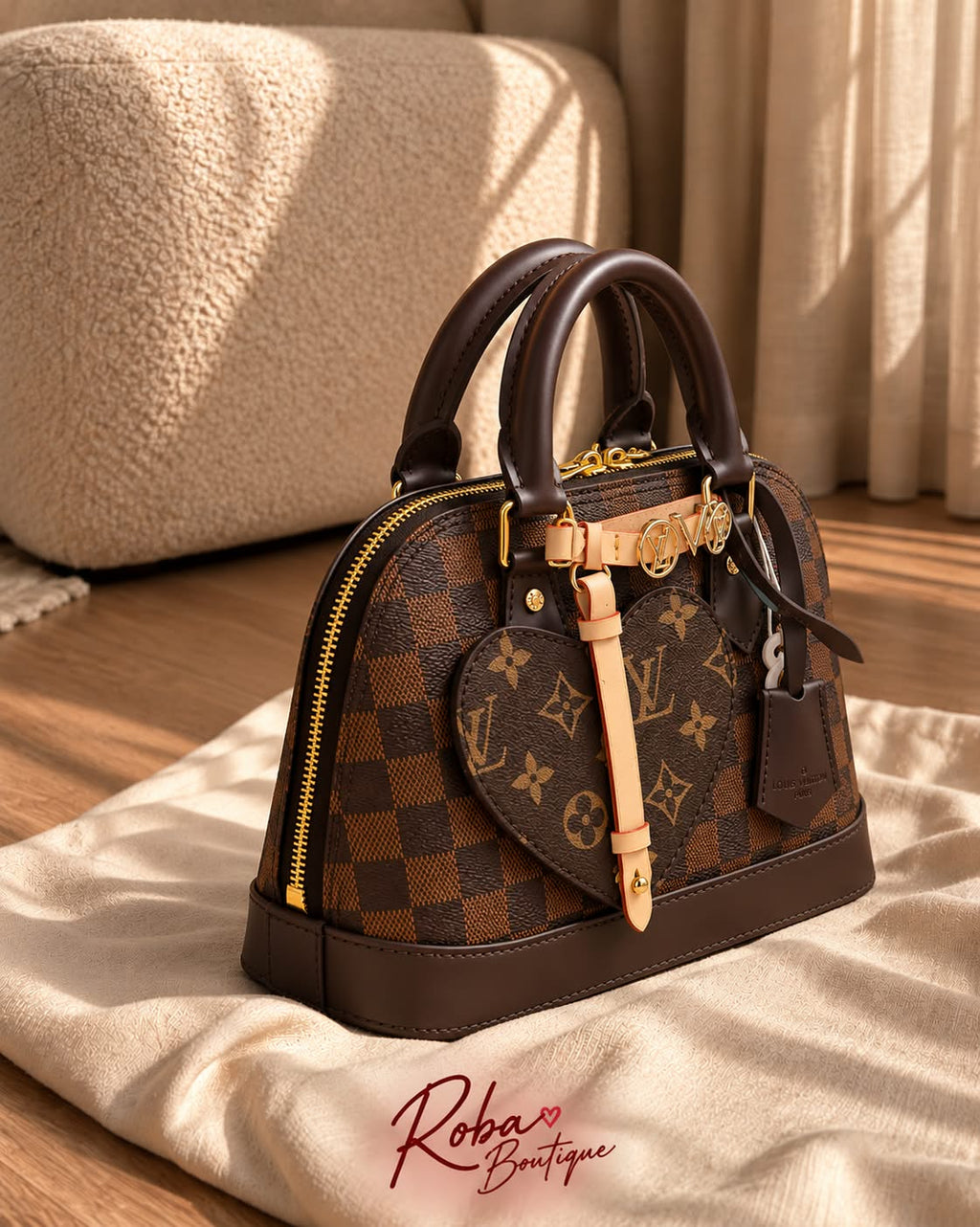 LV Alma BB-Heart Charm