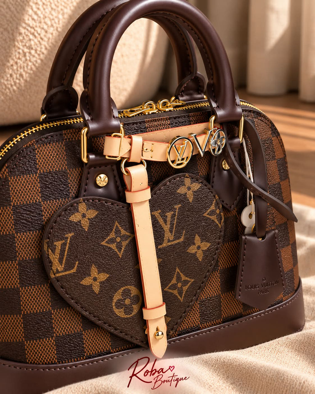 LV Alma BB-Heart Charm